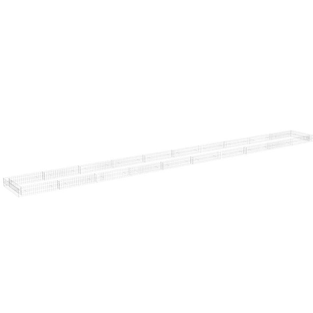 Kivikori/kukkalaatikko Korotettu  galvanoitu teräs 1000x100x20 cm (51318)