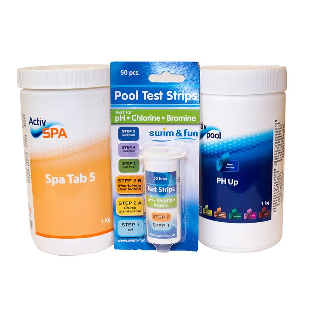 klooripohjainen kemikaalipaketti SpaDealers 3 yhdessä