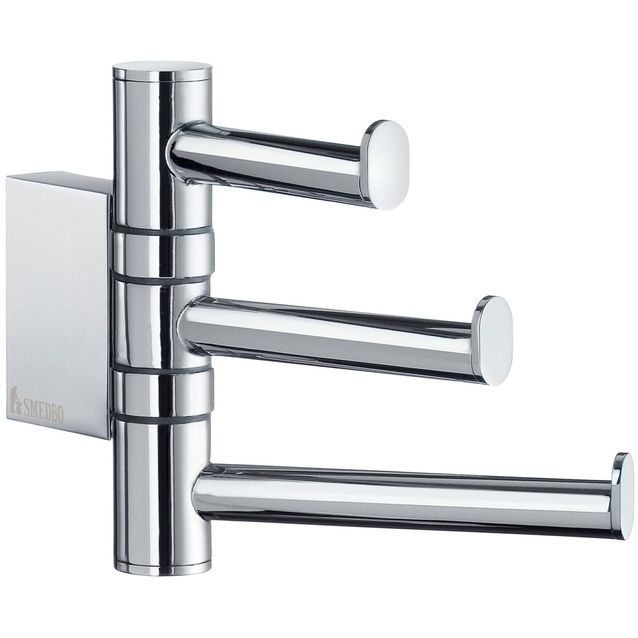 Kolmoiskoukku Smedbo Air kääntyvä kromi