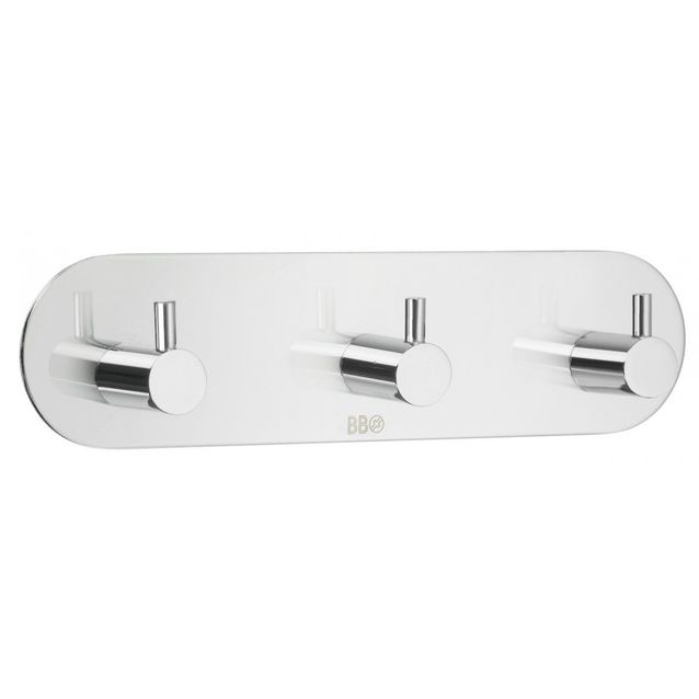 Kolmoiskoukku Smedbo B design 1103 tarrakiinnitteinen