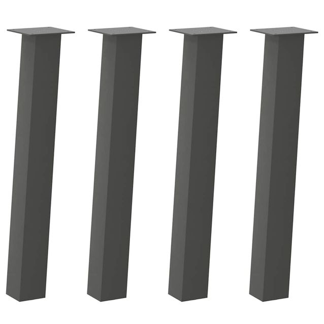 Konsolipöydän jalat 4 kpl antrasiittia 72 cm teräs (12506)