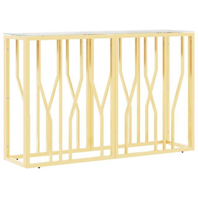 Konsolipöytä 110x30x70 cm ruostumaton teräs ja lasi (50026)