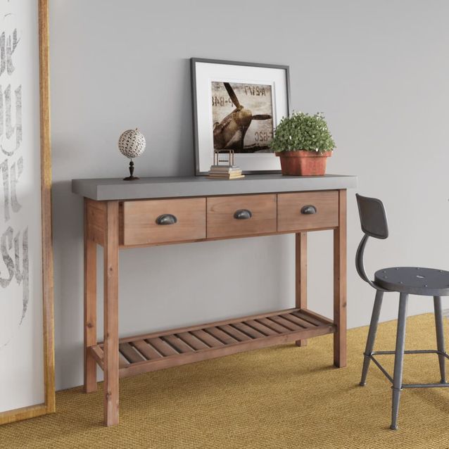 Konsolipöytä 110x35x80 cm kuusi