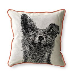 Koristetyynynpäällinen Finlayson Kettu 50x50 cm musta/valkoinen