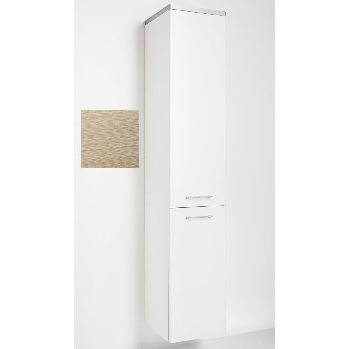 Korkea kaappi Ido Glow 330x1750x360mm vetimellä tammi