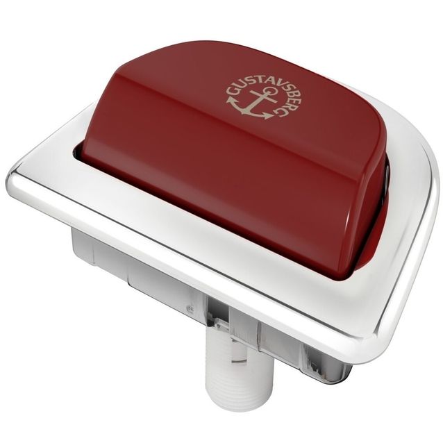 Korotettu huuhtelupainike Gustavsberg Nautic, HF vuosi 2017, punainen