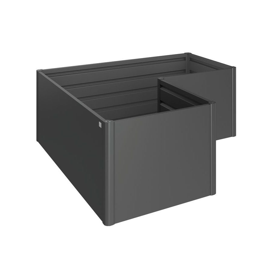 Korotettu istutuslaatikko Biohort L-muoto tummanharmaa