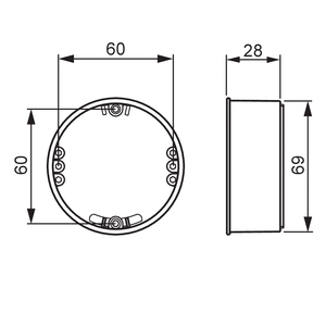 Korotusrengas kojerasioille 28mm PMR 410 mittakuva