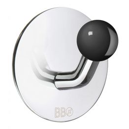 Koukku Beslagsboden Design tarrakiinnitteinen kiiltävä/musta nuppi