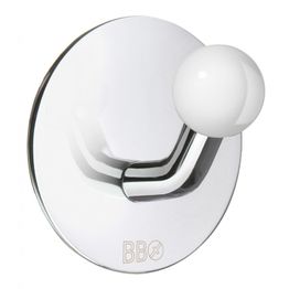 Koukku Beslagsboden Design tarrakiinnitteinen kiiltävä/valkoinen nuppi