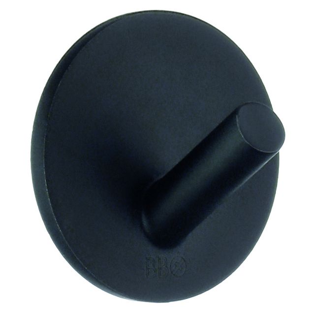 Koukku mini Beslagsboden BB1080 tarrakiinnitteinen musta