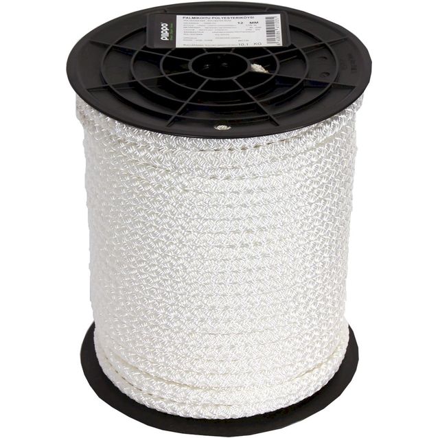 Köysikela Piippo palmikoitu polyesteriköysi 12mm x 110m