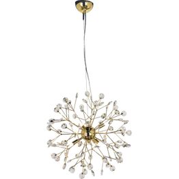 Kristallikattovalaisin Aneta Lighting Viva ø 55 cm messinki/kirkas K9-kristallilasi