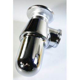 Vesilukko pohjaventtiilillä kromattu