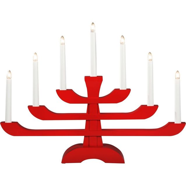 Kynttelikkö Konstsmide Retro, 7-osainen, maalattua puuta