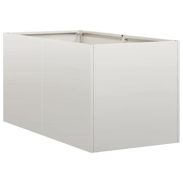 Kukkalaatikko 40x80x40 cm ruostumaton teräs (60735)