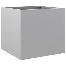 Kukkalaatikko hopea 32x30x29 cm galvanoitu teräs (41545)