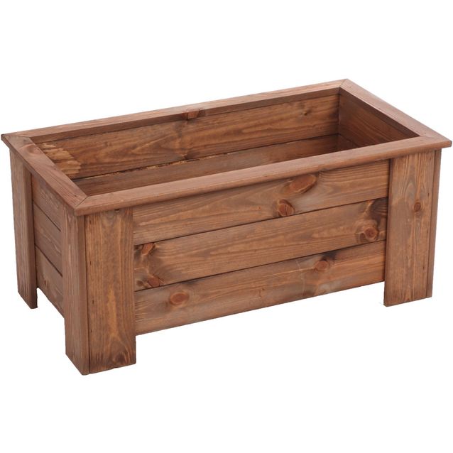 Kukkalaatikko Miljöökoriste, suorakaide, ruskea