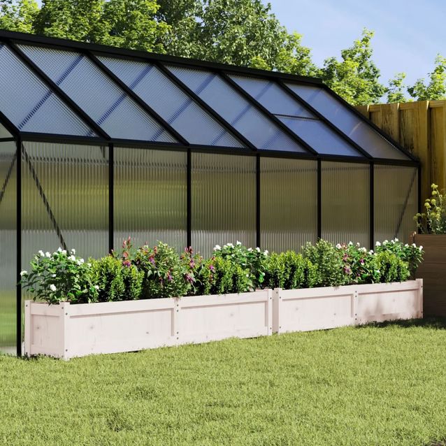 Kukkalaatikot ulos, valkoinen, mänty, 2 kpl