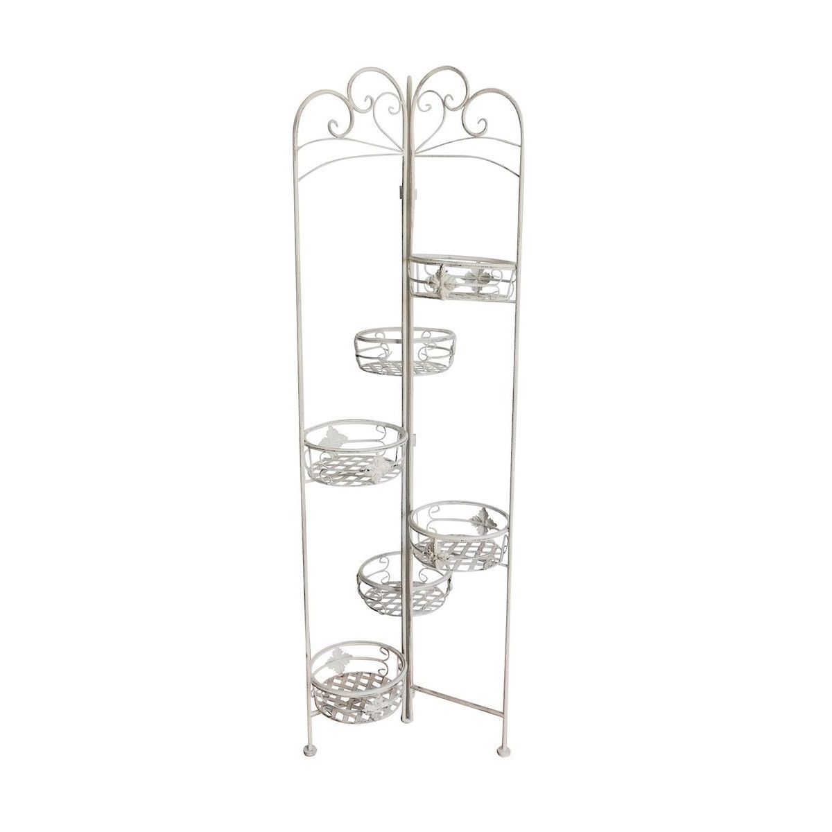 Kukkateline Chic Garden 152x28x24 cm 6 tasoa kokoontaittuva valkoinen