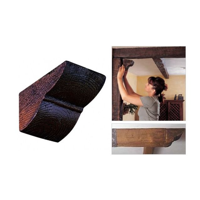 Kulmakappale 90x60mm sisustuspalkille, tumma tammi