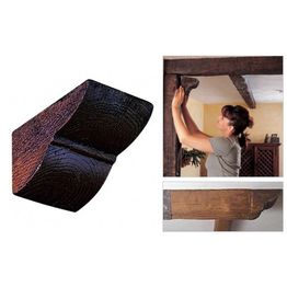 Kulmakappale 200x130mm sisustuspalkille, tumma tammi