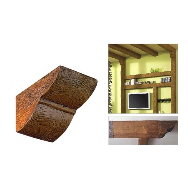 Kulmakappale 120x120mm sisustuspalkille, vaalea tammi