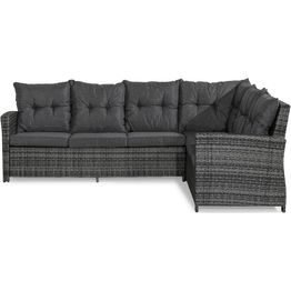Kulmasohva terassille James 5-istuttava harmaa