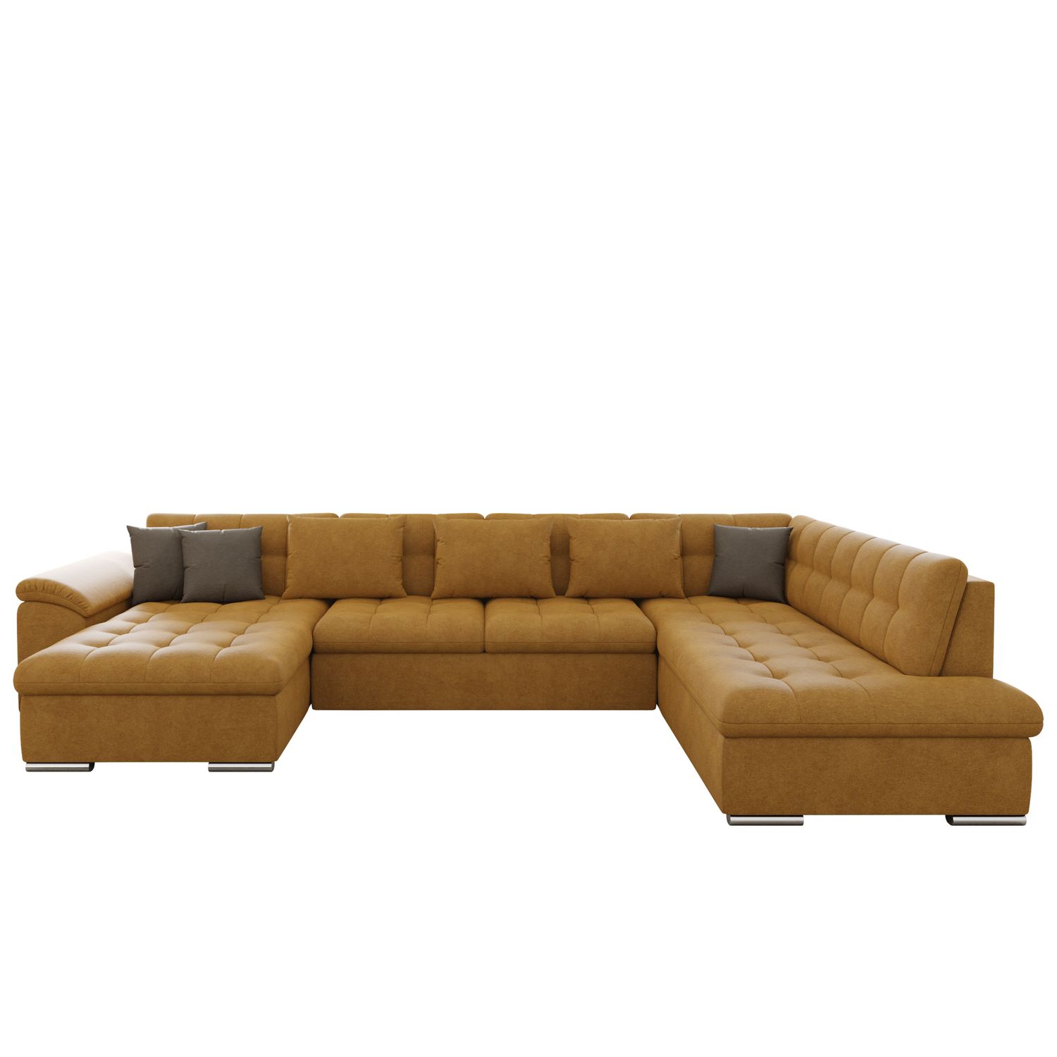 U-sohva NIKO, 6-8-istuttava, keltainen/ruskea (4800)