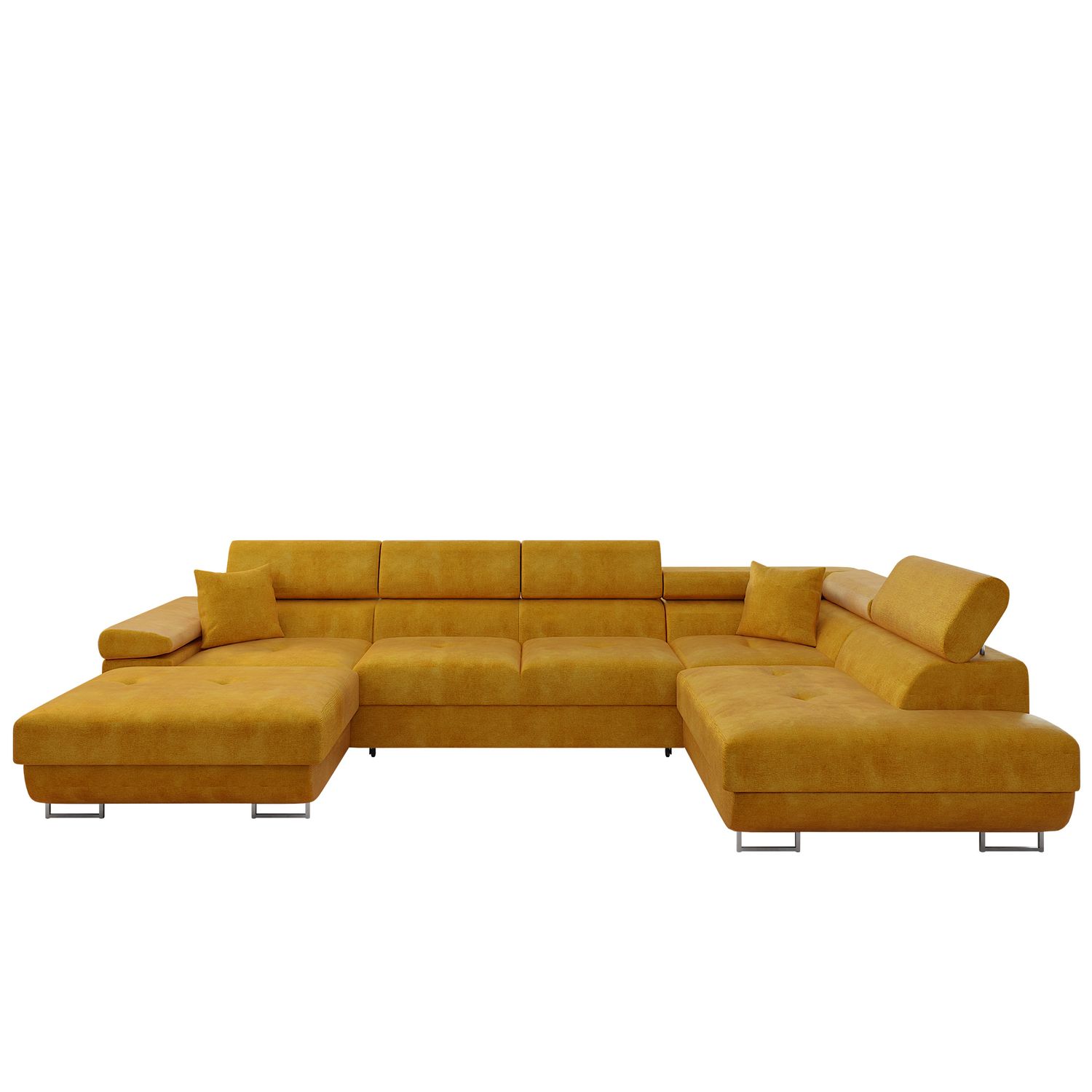 U-sohva TOREZIO BIS, 6-istuttava, keltainen (7229)