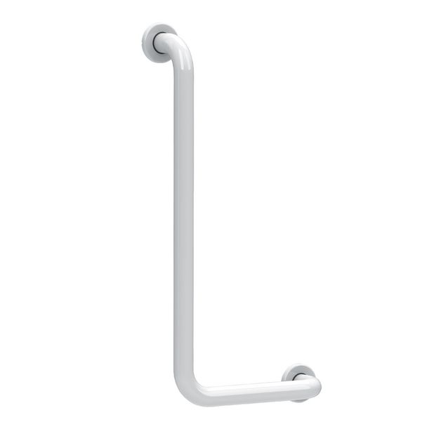 Kulmatukikahva Polaria 90° EH-N1224D-PCX, 300x600 mm, oikea, valkoinen