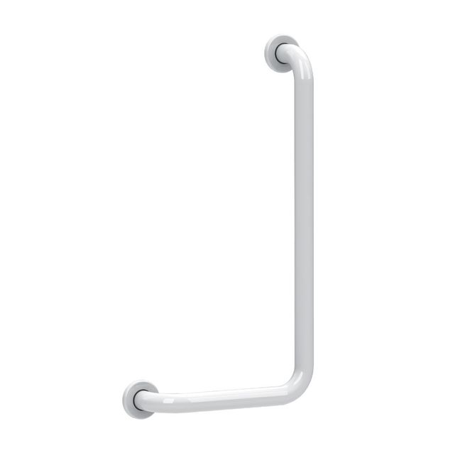 Kulmatukikahva Polaria 90° EH-N1224S-PCX, 300x600 mm, vasen, valkoinen