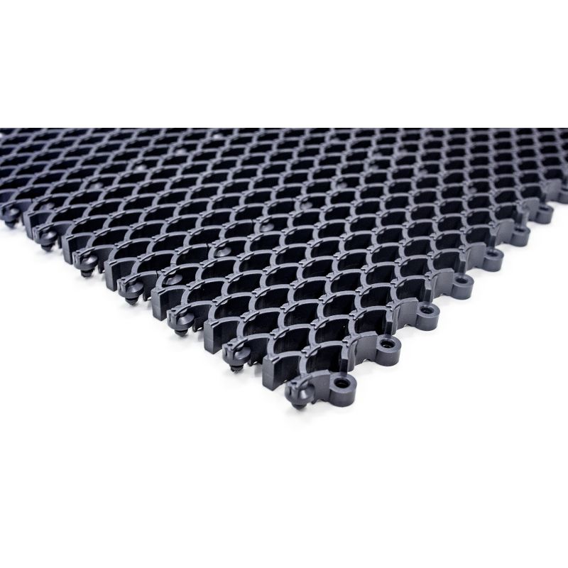 Kumiritilämatto Cleanway koottava 18 palaa/pak 0,36 m² 20 mm harmaa