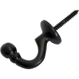 Kuulakoukku Piippo pulverimaalattu musta 2 kpl/pss