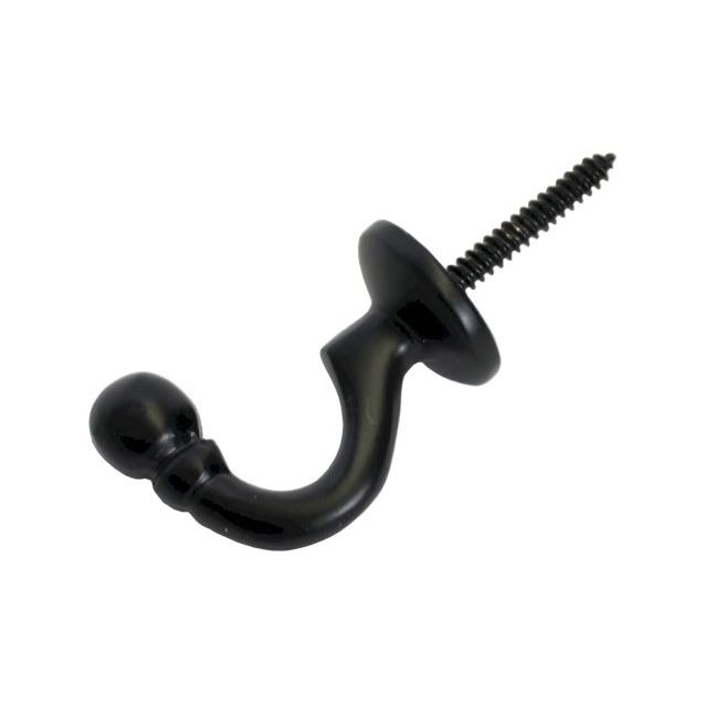 Kuulakoukku Piippo pulverimaalattu musta 2 kpl/pss