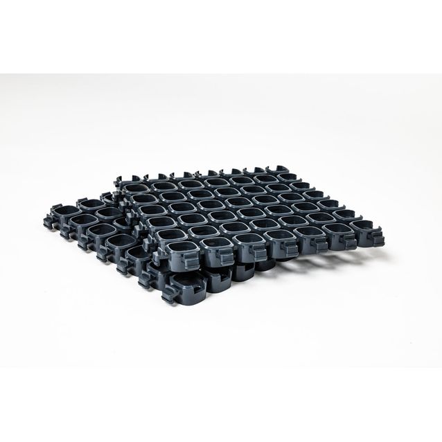 Tuulikaappimatto Plastec CUBE 20x20 cm, 16 mm, EFL, 50 % kierrätys-PVC, antrasiitti