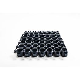 Tuulikaappimatto Plastec CUBE 20x20 cm, 24 mm, 100 % kierrätys-PVC, antrasiitti