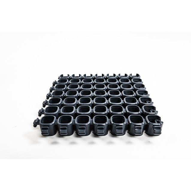 Tuulikaappimatto Plastec CUBE 20x20 cm, 24 mm, EFL, 50 % kierrätys-PVC, antrasiitti