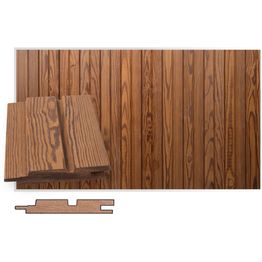 Rimapaneeli/saunapaneeli Maler STS-3, 13x88x3000mm, lämpökäsitelty mänty, tumma Thermo-D, piilonaulattava