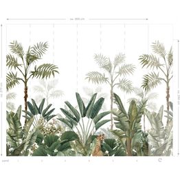 Kuvatapetti Esta Paradise XL Jungle White & Green 3x2,79m
