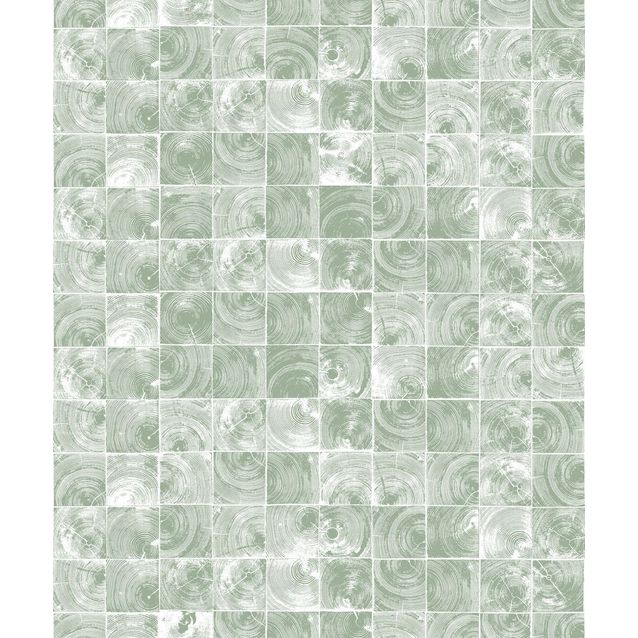 Kuvatapetti Rebel Walls Age Rings Green, non-woven, mittatilaus