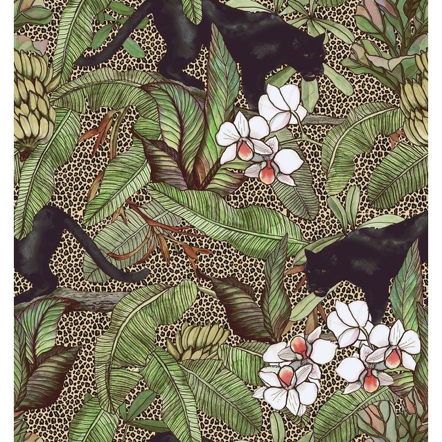 Kuvatapetti Rebel Walls Alluring Panthers, non-woven, mittatilaus