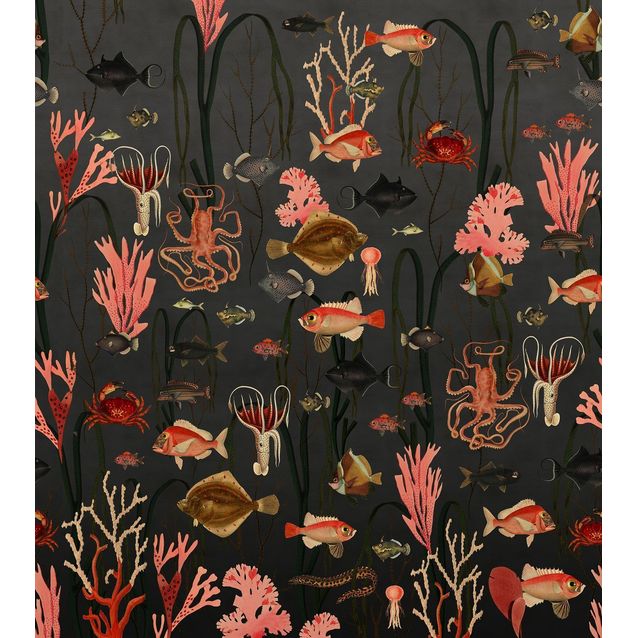 Kuvatapetti Rebel Walls Aquatic Life, Shadows, non-woven, mittatilaus