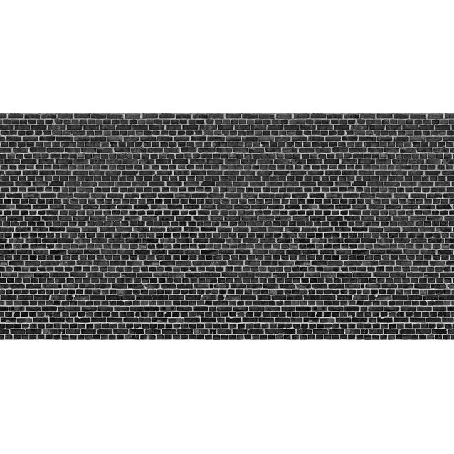 Kuvatapetti Rebel Walls Brick Wall Black, tiiliseinä, non-woven, mittatilaus