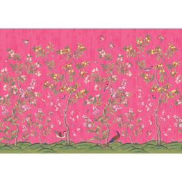 Kuvatapetti Rebel Walls Chinoiserie Chic Fuchsia non-woven mittatilaus