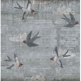 Kuvatapetti Rebel Walls Concrete Art Swallow non-woven mittatilaus