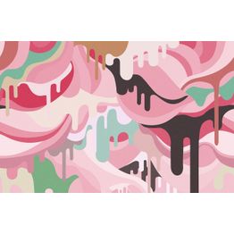 Kuvatapetti Rebel Walls Dripping Rainbow Marshmallow non-woven mittatilaus