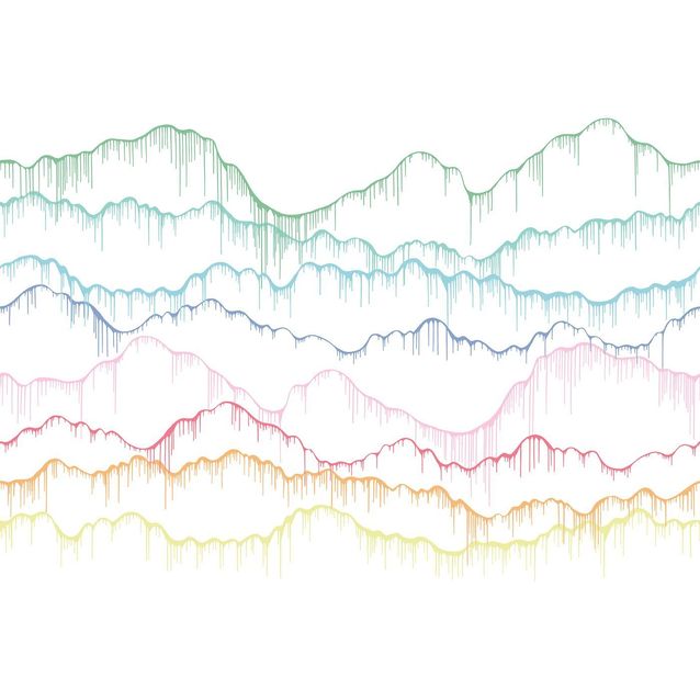 Kuvatapetti Rebel Walls Elevation Rainbow, non-woven, mittatilaus