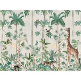 Kuvatapetti Rebel Walls Giraffe's Stroll non-woven mittatilaus