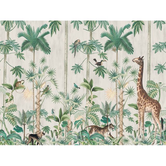Kuvatapetti Rebel Walls Giraffe's Stroll, non-woven, mittatilaus